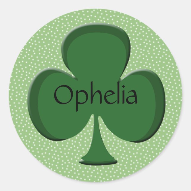 Stickers Shamrocks irlandais personnalisés Ophelia (Devant)