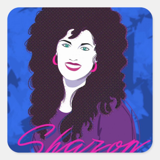 Stickers Sharon Photo et nom (Devant)