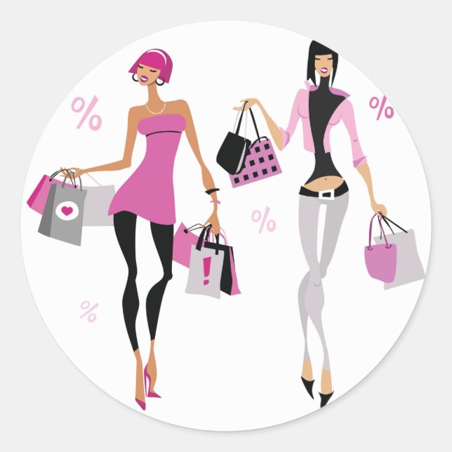 Stickers shopping femmes (Devant)