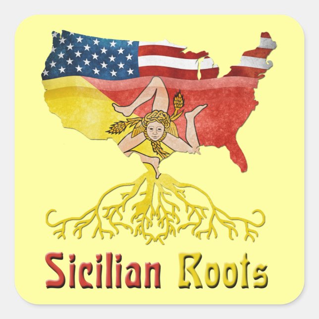 Stickers Sicilien Américain (Devant)