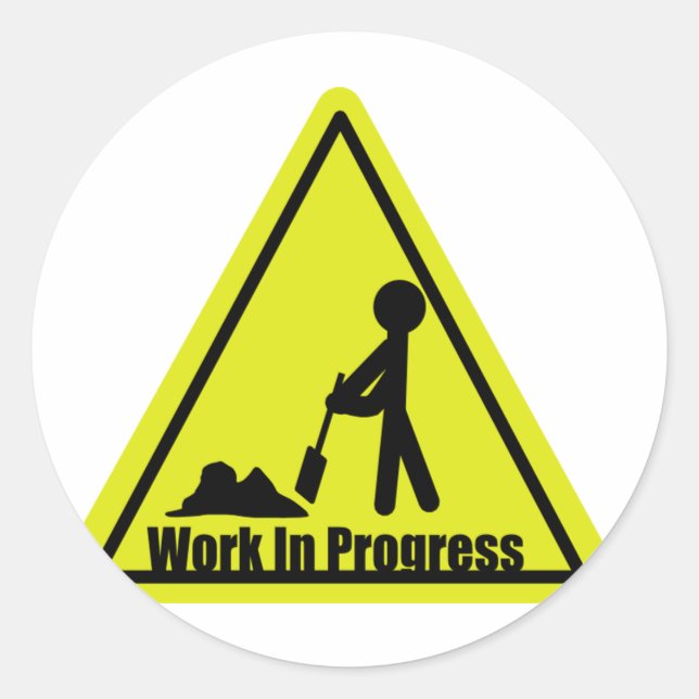 Stickers Signes En Cours De Travail (Devant)