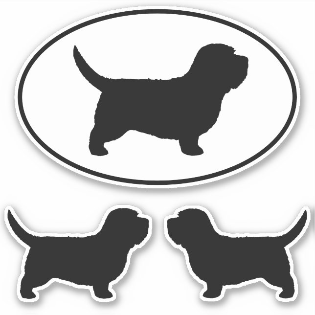 Stickers Silhouettes Petit Basset Griffon Vendeen (Devant)