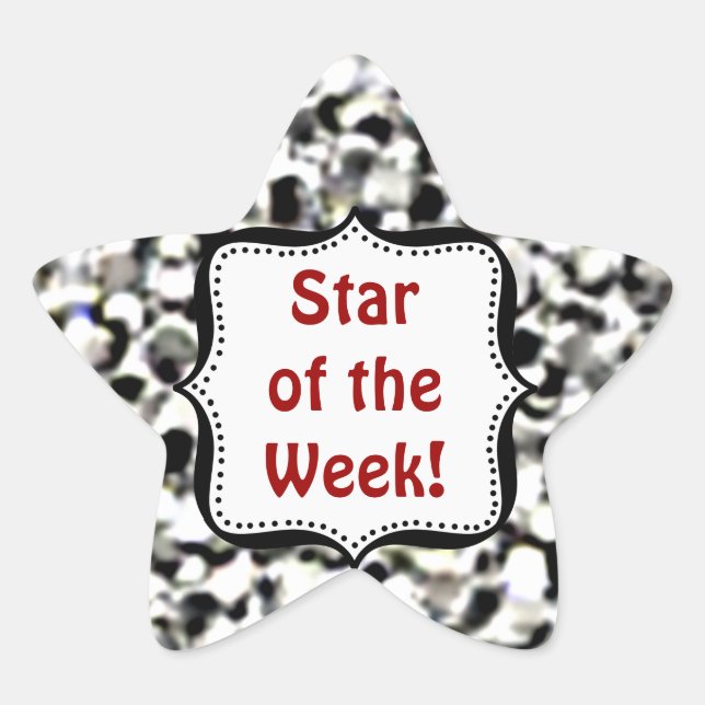 Stickers - Silver Imitats Glitzer Student Star of  (Vorderseite)