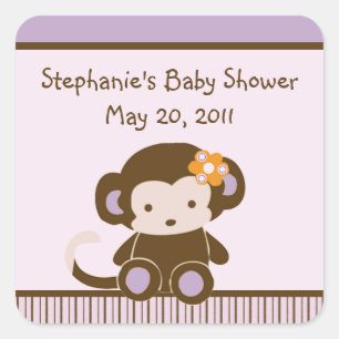 Stickers Singe Fille/Étiquettes/Enveloppes