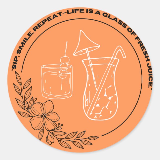 Stickers "Sips de jus frais" (Devant)