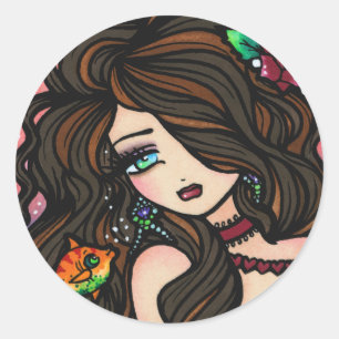 Stickers Sirène "Kissy Fish"