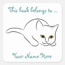 Stickers Sitting Kitty personnalisable