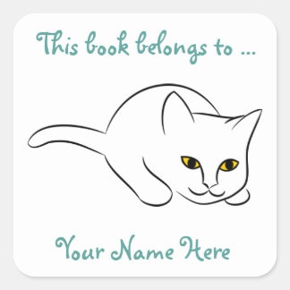 Stickers Sitting Kitty personnalisable