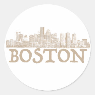 stickers Skyline de Boston City