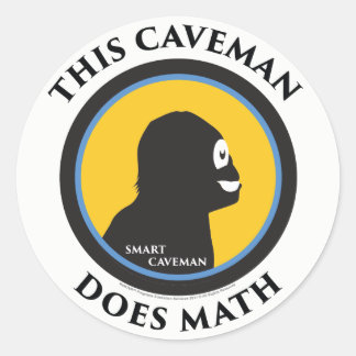 Stickers Smart Caveman : Ce Caveman fait des maths