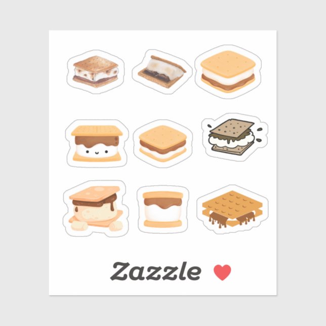 Stickers Smores (Feuille)