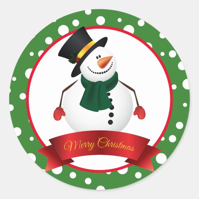 Stickers Snowman de Noël (Devant)