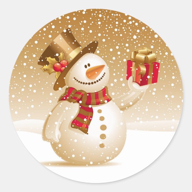 Stickers Snowman de Noël (Devant)