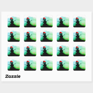 Stickers Snowman Effrayant