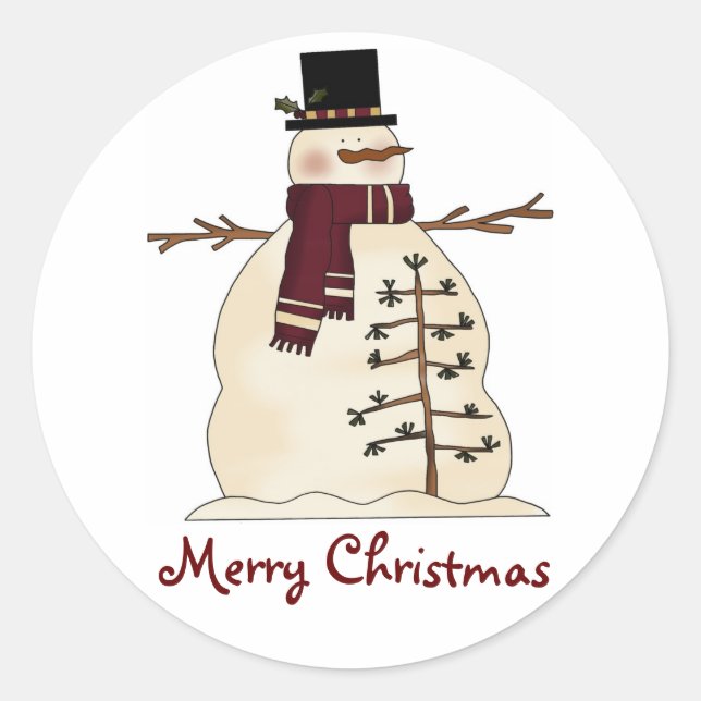 Stickers Snowman Holiday (Devant)