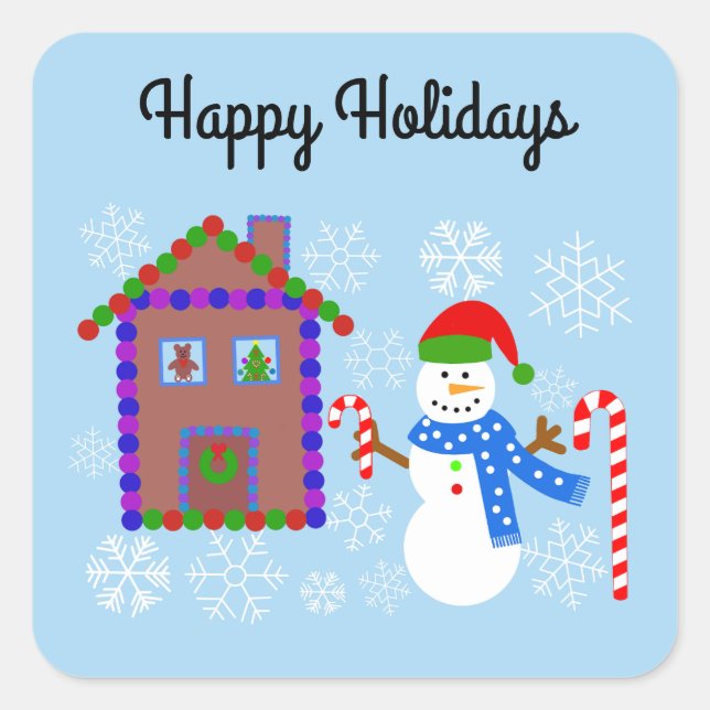 Stickers Snowman & House #1 (Devant)