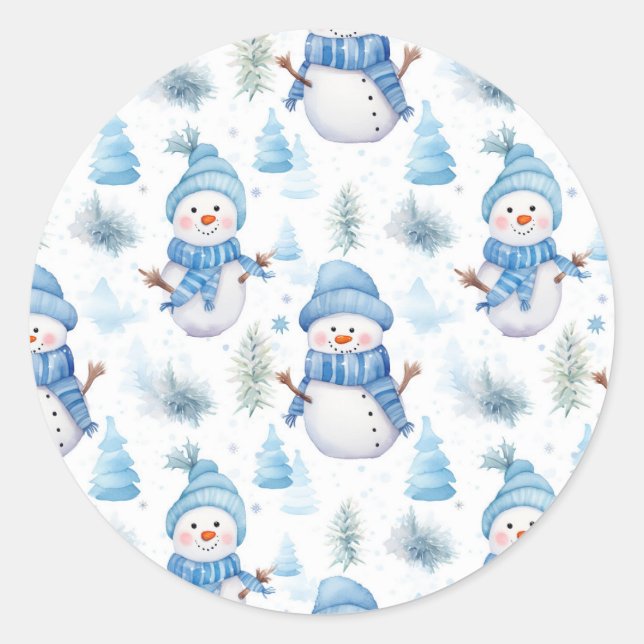 Stickers Snowmen mignons (Devant)