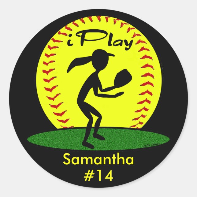 Stickers Softball de stade rapide (Devant)
