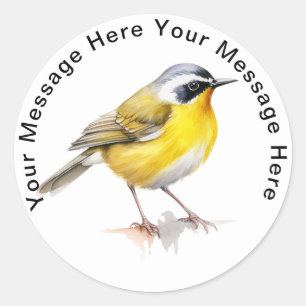 Stickers SongBird Personnalisés à gorge jaune comm