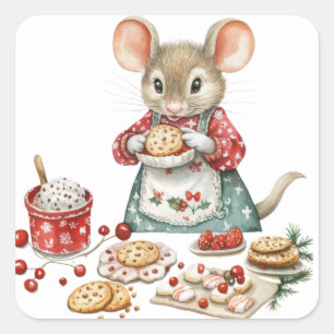 Stickers souris Noël