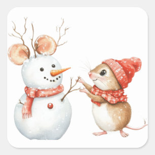 Stickers souris Noël