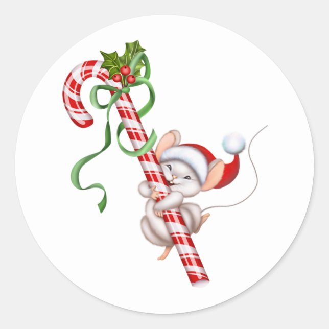Stickers souris Père Noël Holiday (Devant)