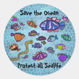 Stickers sous-marins Vie marine
