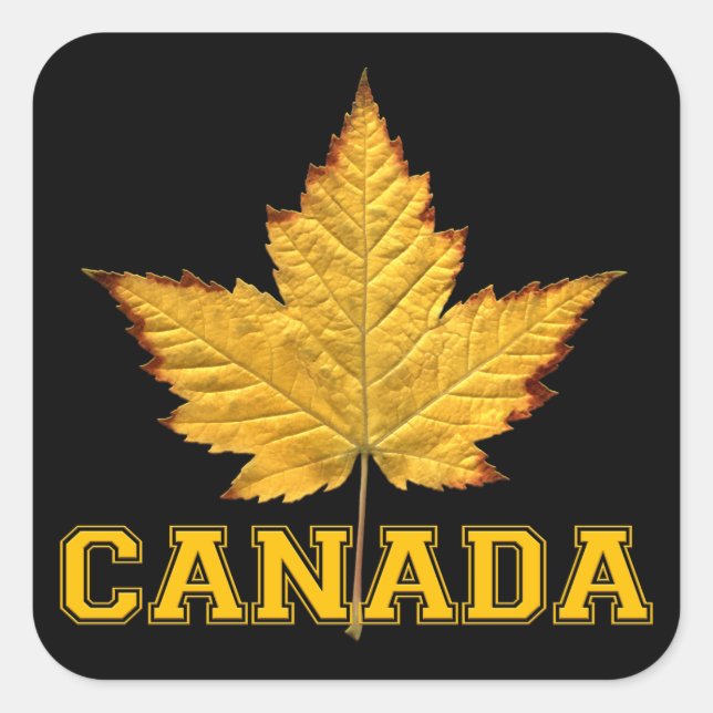 Stickers Souvenir Canada Stickers Feuille d'érable (Devant)