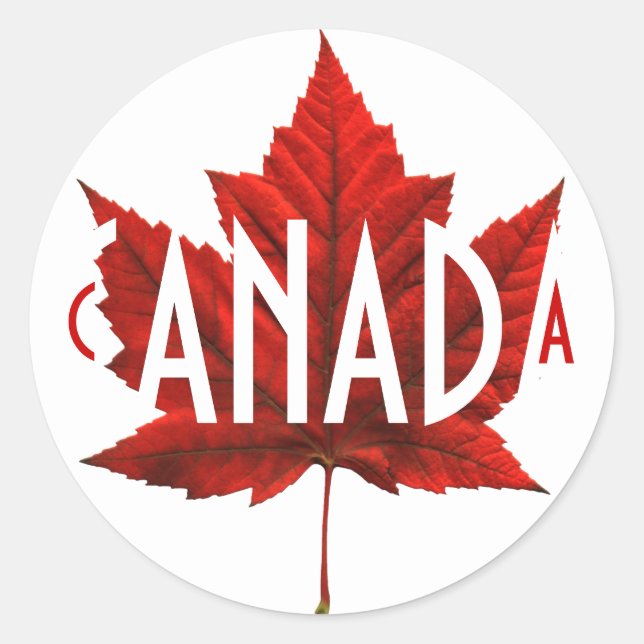 Stickers souvenir Canada Stickers Feuille d'érable (Devant)