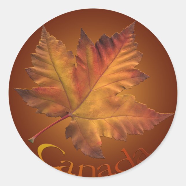 Stickers Souvenir Canada Stickers Feuille d'érable (Devant)