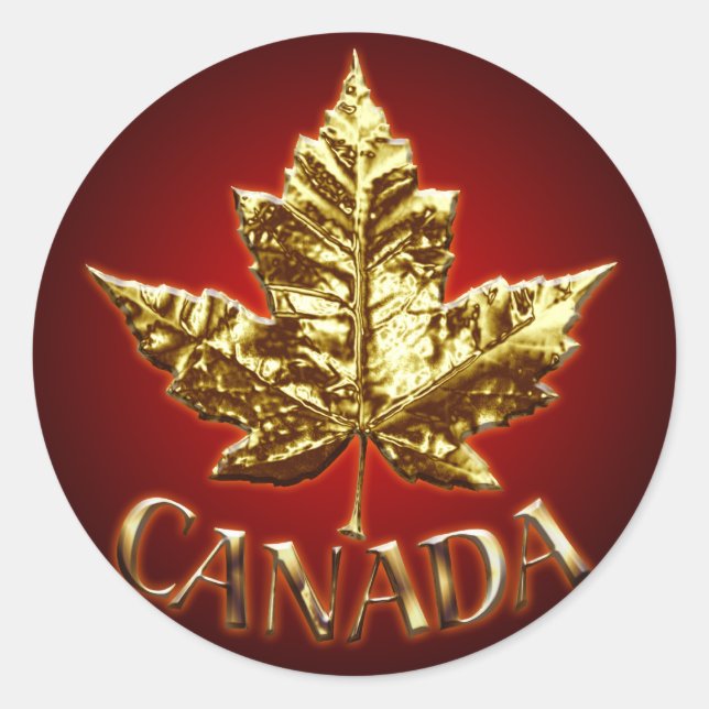 Stickers Souvenir Canada Stickers Maple Leaf Or (Devant)