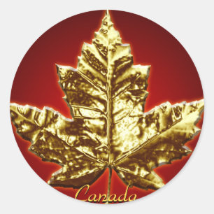 Stickers Souvenir Canada Stickers Maple Leaf Or