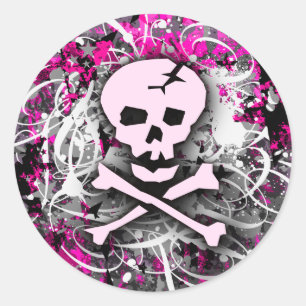 Stickers Splkers Crâne rose