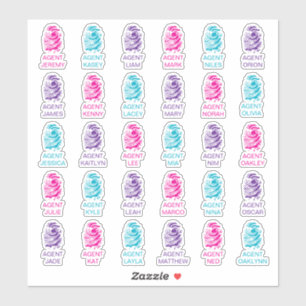 Stickers Spy Party Fingerprint personnalisées