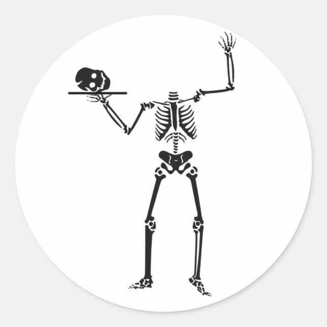 Stickers squelette d'Halloween (Devant)