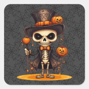 Stickers Squelette Steampunk