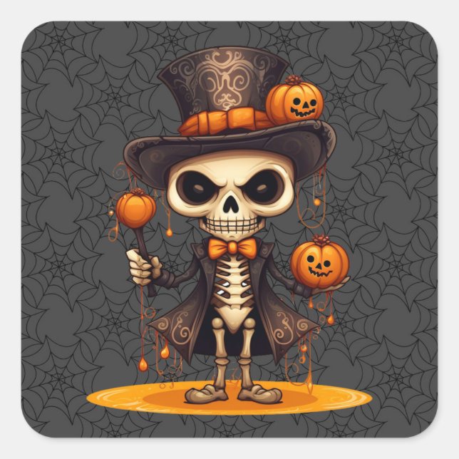 Stickers Squelette Steampunk (Devant)