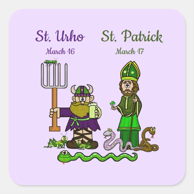 Stickers St. Urho et St. Patrick (Devant)