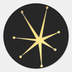 Stickers Star Impressionniste Or Rétro