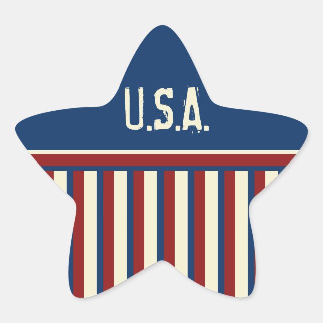 Stickers Star patriotique (Devant)