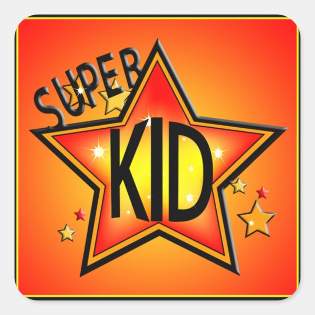 Stickers Star Super Kid (Devant)