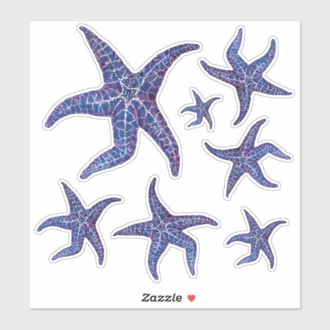 Stickers Starfish - BLEU (Feuille)