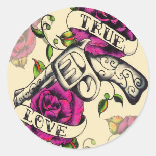 Stickers style tatouage True Love