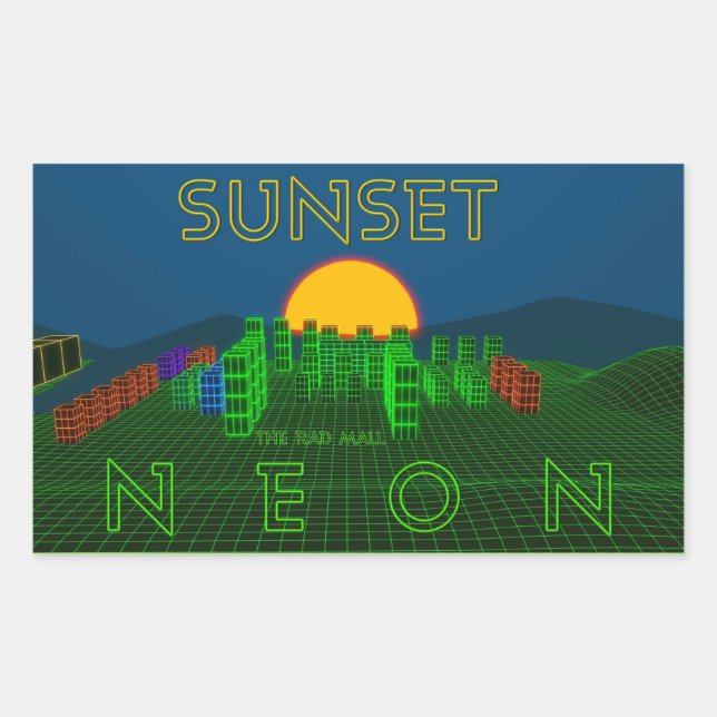Stickers "SUNSET NEON" du centre commercial Rad Ma (Devant)
