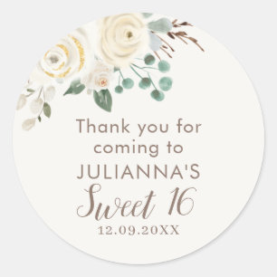 Stickers sweet sixteen Dreamy White Floral