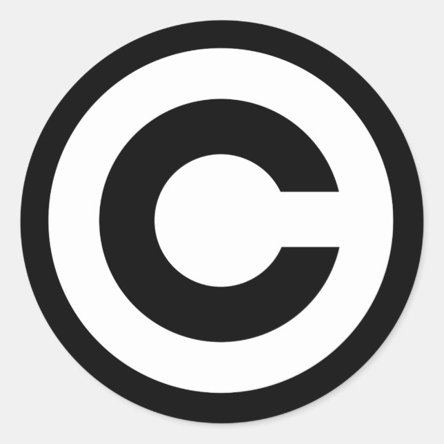 Stickers Symbole de droit d'auteur géant (Devant)