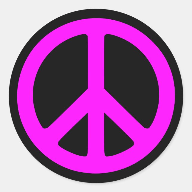 Stickers Symbole de Paix Rose (Devant)