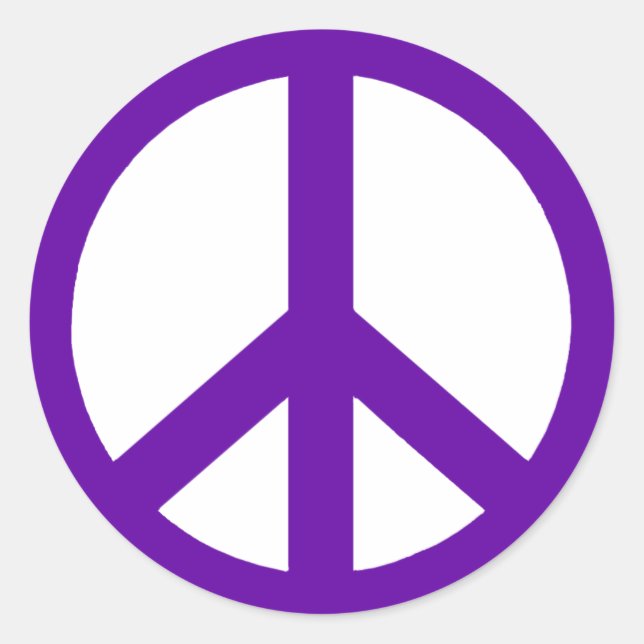 Stickers Symbole de paix violet profond (Devant)