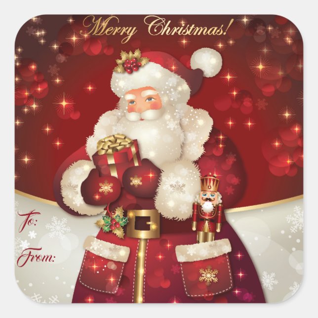 Stickers Tag de Noël Père Noël (Devant)