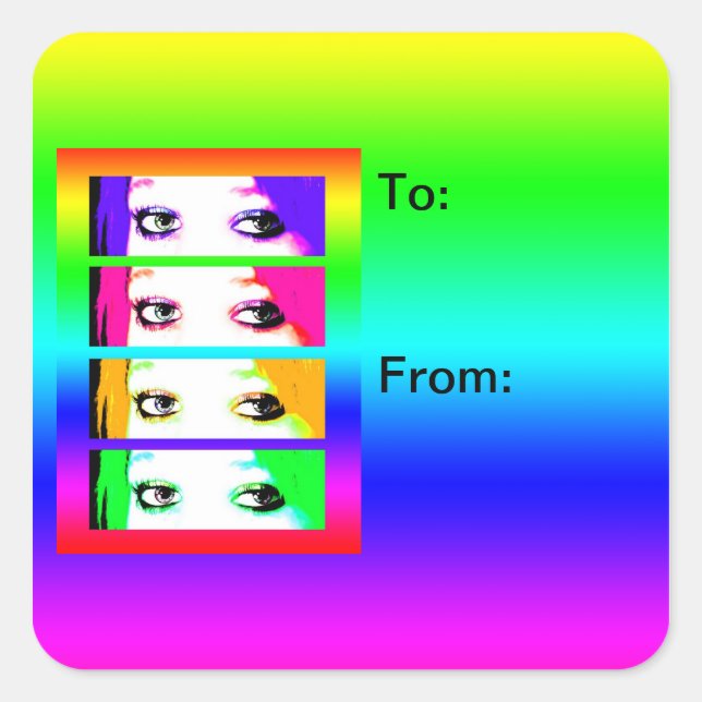 Stickers Tag Psychedelic Bright Eyes (Devant)